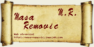 Maša Remović vizit kartica